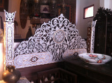 Damascus mother of pearl queen size bed set