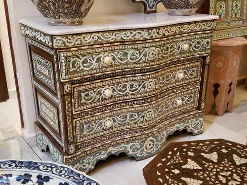 handmade abalone shell dresser