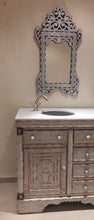 Royal mother of pearl antique vanity sink with mirrors