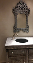 Royal mother of pearl antique vanity sink with mirrors